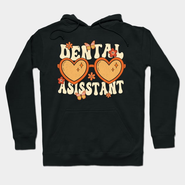 Groovy In My Dental Assistant Era Funny Dental Assistant Hoodie by larfly